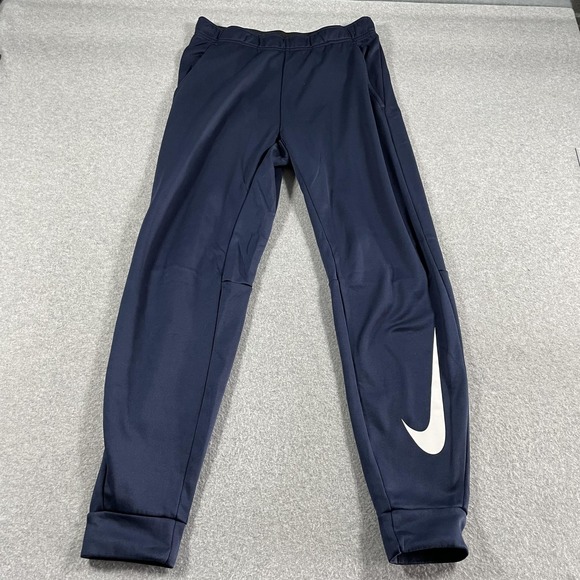Nike Therma-Fit Pants Mens Medium Navy Blue Tapered Joggers Athletic 932257-451 - Picture 1 of 5